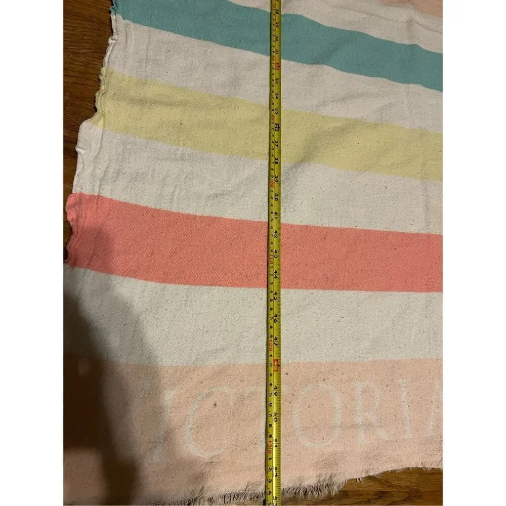 VS Victoria‎ Secret Beach blanket pastel stripes cotton rn#54867